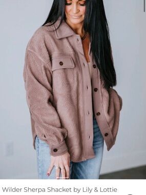Wilder Sherpa Shacket by Lily & Lottie